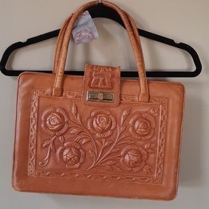 Vintage leather hand tool handbag